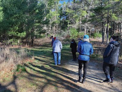 Marion Natural History Museum
The Marion Natural History Museum’s Community group had a terrific morning doing some bird watching with Justin Barrett last week. Justin is the president of the Nasketucket Bird Club and longtime member of the museum’s Board of Directors. We saw 28 different species including a yellow rumpled warbler, a pine warbler, an eastern towhee, Downey woodpeckers, northern flickers and many chipping sparrows. The museum wishes to thank Justin for sharing his expertise with the group. Upcoming museum programs are av
