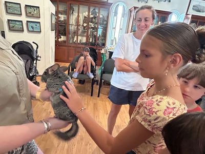 Marion Natural History Museum
The Marion Natural History Museum hosted Bethany Boucher of Amazing Animal Ambassadors Monday afternoon. We met Milo the Fennec Fox and had a chance to compare attributes of Peter Quill the hedgehog to Iris the tenrec. We also met a skunk, a ferret, and a very friendly chinchilla. Many thanks to the Marion Cultural Council for partially funding this event. Photos courtesy Elizabeth Leidhold
