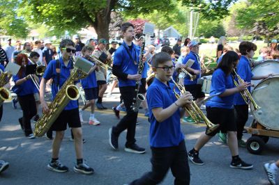 Marion’s Memorial Day Remembrances
Young and old participated in Marion’s Memorial Day Remembrances held at the Music Hall and Old Landing. Old Rochester junior Emerson Roy of Fairhaven sang “God Bless America,” ORR eighth-grader Sophie Zhou of Marion read The Gettysburg Address, and joining the march were the Sippican School Marching Band and Portuguese American Band, and the Cub Scouts, Boy Scouts and Girl Scouts of Marion, who led the Pledge of Allegiance. Tabor Academy sophomore Gia Boyd of Marion read “In Flanders Fields,” and Air Force
