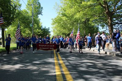 Marion’s Memorial Day Remembrances
Young and old participated in Marion’s Memorial Day Remembrances held at the Music Hall and Old Landing. Old Rochester junior Emerson Roy of Fairhaven sang “God Bless America,” ORR eighth-grader Sophie Zhou of Marion read The Gettysburg Address, and joining the march were the Sippican School Marching Band and Portuguese American Band, and the Cub Scouts, Boy Scouts and Girl Scouts of Marion, who led the Pledge of Allegiance. Tabor Academy sophomore Gia Boyd of Marion read “In Flanders Fields,” and Air Force
