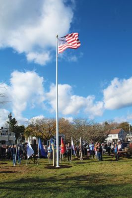 Marion Veterans Day 
The Town of Marion held Veterans Day ceremonies at Old Landing, where Marion resident and retired Navy Captain William J. Hollman gave the keynote address. Presiding was the Benjamin D. Cushing VFW Post 2425 Color Guard. The community also heard from Old Rochester Regional High School freshman James Devoll, who read the Governor's Proclamation, along with Town Administrator Geoff Gorman, Select Board Chairman Norm Hills, Reverend Eric W. Osterday, and the Sippican Elementary band - November 14, 2024 edition
