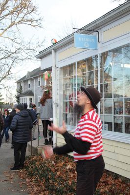 2024 Marion Christmas Stroll
The 2024 Marion Christmas Stroll took place on December 8. Pictured are Carolers outside The Sippican Historical Society (top), Mr. and Mrs. Clause riding their carriage on Front Street (left), and Santa arriving by tugboat (bottom). Photos by Sam Bishop and Mick Colageo.
