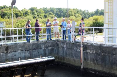 Marion Capital Improvements Planning Committee
The Marion Capital Improvements Planning Committee conducted a Monday afternoon site visit to the town’s Wastewater Treatment Plant, where they discussed short and long-range goals with plant manager Nathaniel Munafo and Department of Public Works Director Becky Tilden. Photos by Mick Colageo
