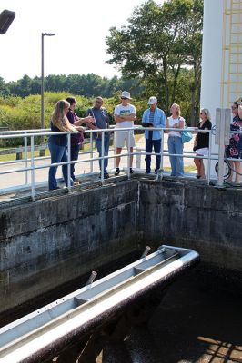 Marion Capital Improvements Planning Committee
The Marion Capital Improvements Planning Committee conducted a Monday afternoon site visit to the town’s Wastewater Treatment Plant, where they discussed short and long-range goals with plant manager Nathaniel Munafo and Department of Public Works Director Becky Tilden. Photos by Mick Colageo
