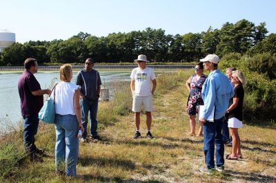 Marion Capital Improvements Planning Committee
The Marion Capital Improvements Planning Committee conducted a Monday afternoon site visit to the town’s Wastewater Treatment Plant, where they discussed short and long-range goals with plant manager Nathaniel Munafo and Department of Public Works Director Becky Tilden. Photos by Mick Colageo
