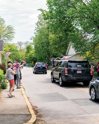 Hannah Strom Homecoming 
Hundreds of supporters lined the sidewalks along Front Street in Marion village on June 3 to welcome home Hannah Strom. After spending several months in hospitals in Florida and Boston, the Tabor Academy graduate and member of the Holy Cross women's rowing team returned to her Pitcher Street residence to continue her recovery from severe injuries sustained in a January 15 collision with a pickup truck in Vero Beach that took the life of her teammate Grace Rett and injured her coach and several other teammat
