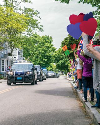 Hannah Strom Homecoming 
Hundreds of supporters lined the sidewalks along Front Street in Marion village on June 3 to welcome home Hannah Strom. After spending several months in hospitals in Florida and Boston, the Tabor Academy graduate and member of the Holy Cross women's rowing team returned to her Pitcher Street residence to continue her recovery from severe injuries sustained in a January 15 collision with a pickup truck in Vero Beach that took the life of her teammate Grace Rett and injured her coach and several other teammat
