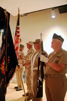 Marion Veterans Day 
Marion held its Veterans Day ceremony on November 11 at Sippican School, inviting former Selectman Jonathan Henry, retired Army Reserve colonel, as its keynote speaker, along with Selectman Norm Hills, who has been retired from the Navy for 30 years. Photos by Jean Perry
