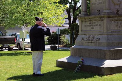  Mattapoisett Memorial Day 
It was a great turnout for the Mattapoisett Memorial Day observance on Monday afternoon, which began at Center School and then proceeded to the library for the placement of flowers on the monuments before parading over to Town Wharf to place a wreath in the outgoing tide to honor those lost at sea. Photos by Jean Perry
