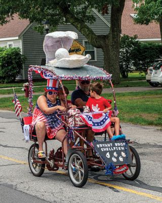 Marion 4th of July Parade
Marion Town Administrator Jay McGrail and Select Board members Norm Hills, John Waterman, and Randy Parker walked the Independence Day parade route on Monday morning along with veterans, marching bands, Boy and Girl Scout troops, youth baseball teams, decorated floats, fire engines, and a convoy of antique cars. Beginning at the Town House, the parade route went up Spring Street, then east on Route 6 before going right onto Front Street all the way down to Main Street and back up to Spring. Photos by Ryan F
