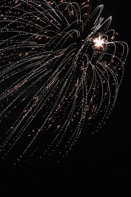 Back By Popular Demand 
And the rockets’ red glare, fireworks bursting in air over Sippican Harbor during the Marion fireworks, which resumed this year after a surge in fundraising efforts to bring the tradition back to Silvershell Beach. Photo by Jean Perry
