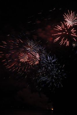 Back By Popular Demand 
And the rockets’ red glare, fireworks bursting in air over Sippican Harbor during the Marion fireworks, which resumed this year after a surge in fundraising efforts to bring the tradition back to Silvershell Beach. Photo by Jean Perry
