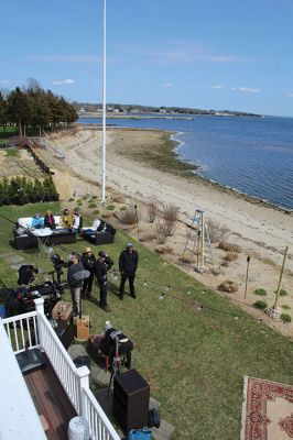 The Weekend on Cape Cod When Everything Changed
A positive vibe permeates the movie set of “The Weekend on Cape Cod When Everything Changed,” which is being filmed in Mattapoisett this month. Working long hours, the do-it-all staff improvises daily to provide support and supply nourishment for actors and crew. The story follows an Iranian immigrant who marries her billionaire boss's son to maintain her American visa, but the green-card arrangement encounters unexpected challenge when the bride’s besties bring boyfriends with their cross-cultural baggage.
