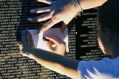 A Moving Experience 
Thousands arrived on Thursday to welcome the Moving Wall, a half-scale replica of the Washington, D.C. Vietnam War Memorial Wall. The Moving Wall visited Wareham from August 17-21. Photos by Jean Perry
