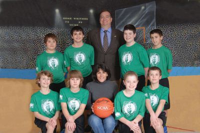 Marion Recreation Basketball 
Marion Recreation Basketball Team “Celtics” Back row left to right   Mason Taft, Noah Casado, Coach Anthony Ucci, Henry Ucci, Nick Dextradeur, Front row left to right: Percy Ackerman, Nick Snow, Coach Melissa Dextradeur, Noah Brady, Jonas Ackerman, Not pictured: Finn McCain
