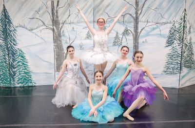 New Bedford Ballet
The New Bedford Ballet is hosting its annual March Youth Ballet Performance of the Snow Queen on Sunday, March 9 at the NBB Community Theatre. Included in the cast are, Standing: Grace Rousseau (Mattapoisett), Kneeling: Esther Smith (Rochester), Jillian Bonnell (Mattapoisett), Emilia Szabo (Mattapoisett), Sitting: Genevieve Arone (Marion).
