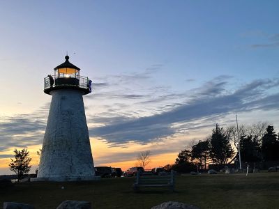 Ned’s Point Lighthouse
Christmas lights are strung on the Ned’s Point Lighthouse. Photo by Jennifer Shepley.
