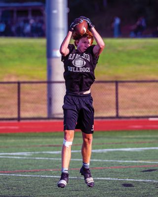 Old Rochester Regional High School football team
the Old Rochester Regional High School football team during a recent game in the Cape Cod 7v7 League, a traditional Wednesday night tune-up schedule for the MIAA fall season that fast approaches. Photos by Ryan Feeney
