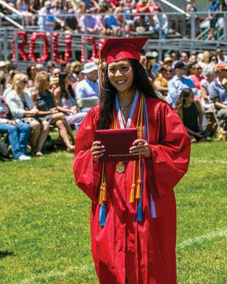 ORR Class of 2021
Saturday’s commencement exercises at Old Rochester Regional High School saw 188 members of the Class of 2021 graduate, and they and their families heard speeches from Valedictorian Katelyn Luong and Class President Bess Pierre, along with words from keynote members of the district and school administration. Cary Humphrey, who is leaving the ORR School Committee after a decade of service including his role as chairperson, handed out diplomas. Photos by Ryan Feeney
