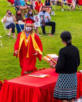 ORR Class of 2020
Old Rochester’s graduating class tosses their Graduation Caps in the air to celebrate graduating during the ceremony held on August 8, 2020. Photo by Ryan Feeney
