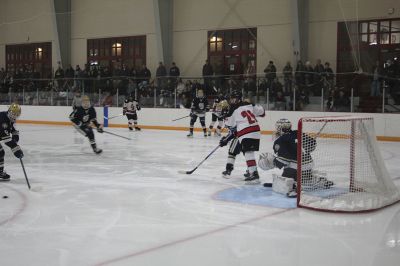 Old Rochester/Fairhaven Hockey 
The Old Rochester/Fairhaven hockey team advanced in the MIAA Division 4 state tournament with a 4-1 victory over St. Bernard’s on February 26 at Tabor Academy. The Bulldogs’ season ended Saturday in the Round of 16 with a 5-2 defeat against Hanover. Photos by Mick Colageo.
