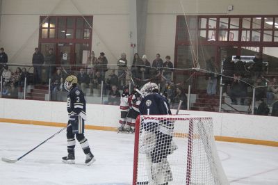 Old Rochester/Fairhaven Hockey 
The Old Rochester/Fairhaven hockey team advanced in the MIAA Division 4 state tournament with a 4-1 victory over St. Bernard’s on February 26 at Tabor Academy. The Bulldogs’ season ended Saturday in the Round of 16 with a 5-2 defeat against Hanover. Photos by Mick Colageo.
