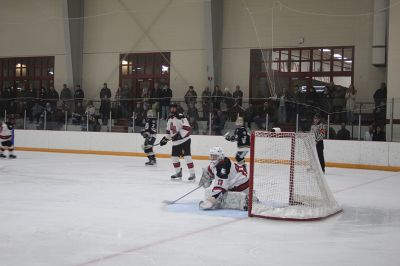 Old Rochester/Fairhaven Hockey 
The Old Rochester/Fairhaven hockey team advanced in the MIAA Division 4 state tournament with a 4-1 victory over St. Bernard’s on February 26 at Tabor Academy. The Bulldogs’ season ended Saturday in the Round of 16 with a 5-2 defeat against Hanover. Photos by Mick Colageo.
