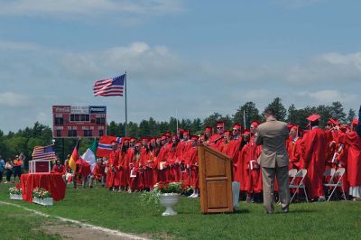 ORR Class of 2018
The future is so bright! Congratulations to the ORR graduation class of 2018! The unexpected sunshine shone down on the ORR commencement ceremony on Saturday, June 2, allowing the event to take place outside. Pictured here, Superintendent Dr. Doug White congratulates graduates as they file past clutching their diplomas. Photo by Jean Perry
