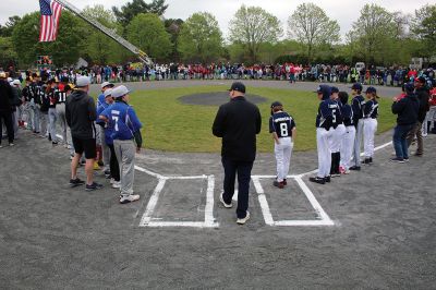 Old Rochester Youth Baseball League
The first Opening Day since 2019 brought out Old Rochester Youth Baseball League players and their families on Saturday morning in Rochester. A parade began at the Dexter Lane baseball complex and made its way to Gifford Park, where ORYB’s David Arancio recognized the many years of service from Derek Mello, Peter Vieira and David Nelson, who all threw ceremonial first pitches. Players in their final season were also recognized. Photos by Mick Colageo
