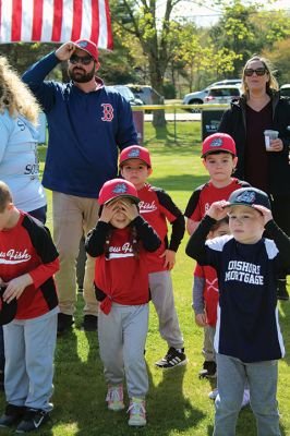 Opening Day of Old Rochester Youth Baseball
Opening Day of Old Rochester Youth Baseball brought out the crowds to hail the march from the Dexter Lane fields over to Gifford Park for ceremonies, including recognition for 12-year-old players entering their final year of little league. Photos by Mick Colageo
