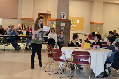 Oxfam Fundraising Banquet
At the Old Rochester Regional Junior High School on February 13, guests of the Oxfam fundraising banquet got a taste of world hunger when they symbolically experienced the inequitable distribution of wealth and resources during a dinner of either just rice, rice or beans, or a full meal of rice, beans, and baked fish, determined at random by which ticket guests received at the door. Photo by Jean Perry
