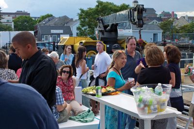 Charles Pickles Cruise
Almost 100 people turned out for the Charles Pickles memorial benefit cruise on Saturday, June 23, 2012, the proceeds of which go to fund kids' sailing programs in Marion and New Bedford. Photo by Eric Tripoli
