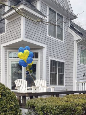 Ukrainian Colors
Ukrainian colors being displayed at our Brandt Beach residence.  Photo courtesy of Marcia and Gary Parker
