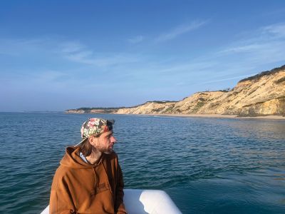 Martha’s Vineyard
Mattapoisett brothers Peter and Haakon Perkins circumnavigated Martha’s Vineyard in their 13-foot, inflatable boat, completing the trek in less than seven hours on the morning of August 25. Photos and map courtesy Peter Perkins
