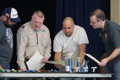 Pinewood Derby
Cub Scouts Pack 30 held its annual Pinewood Derby on Saturday, January 13 at Rochester Memorial School. The pinewood derby is a tradition that was started back in 1963 in Manhattan Beach, California and persists to this day. In addition to placing as the fastest cars, the scouts’ cars are also awarded for design and creativity. Photos by Jean Perry
