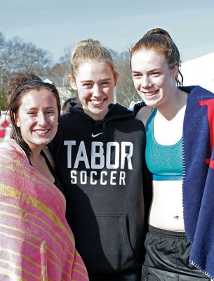 Tabor Academy Polar Plunge
Tabor Academy hosted its second annual Polar Plunge on Sunday, January 21 at Silvershell Beach to raise money for the school’s Special Olympics Young Athletes Program. Students from ‘fundraising rival’ Sandwich High also showed up, with scores of students and staff making a dash in and quickly out of the chilly waters. The plunge raised about $8,000. Photos by Deina Zartman
