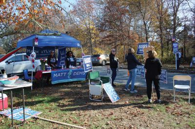 Election Day
Tri-town citizens gathered Tuesday to campaign for their candidates in presidential and regional races near respective polling locations in Mattapoisett (Old Hammondtown School), Marion (Cushing Community Center) and Rochester (Dexter Lane near the Senior Center). Photos by Mick Colageo
