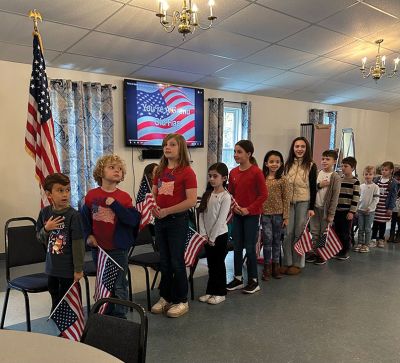 Rochester Christian Learning Center 
On November 13, the students at Rochester Christian Learning Center honored local veterans with song, cards, coffee, and donuts. Every branch of the service was recognized, and each veteran addressed the children about their service record. Courtesy photo.
