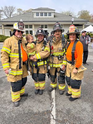 Rochester Fire Department
Members of the Rochester Fire Department participated in full gear for Saturday’s, 3-mile Team Hero's Walk held at Fort Taber in New Bedford. In the department’s 10th year walking, the participants raised $8,500, the largest amount raised to date as they symbolized the extra weight of living with Multiple Sclerosis. In 2014, Deputy Fire Chief and Highway Surveyor Jeff Eldridge was diagnosed with MS after experiencing the pain of trigeminal neuralgia, a condition he continues to battle while serving the Town
