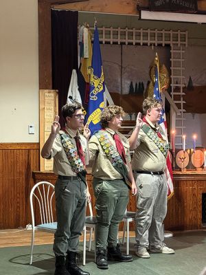 Rochester Eagle Scouts
August 25 saw the Eagle Court of Honor ceremony at Rochester Grange Hall for Boy Scout Troop 31. Noah, Quinn, Reece, and Logan are now Eagle Scouts following the event. Present were other scouts in the troop, current and former Eagle Scouts, families of the four boys, Representative to Massachusetts State House Mark Sylvia (D-10), and Troop 31 leadership. Photos by Sam Bishop

