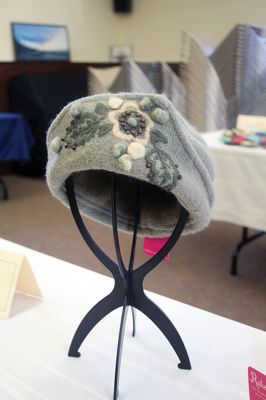 Mattapoisett Free Public Library 
A program that began in 2019 at the Mattapoisett Free Public Library aimed toward inspiring a more sustainable community has brought about an art exhibit featuring works created from repurposed materials. Photos by Mick Colageo
