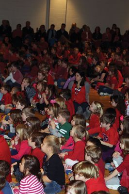 National Wear Red Day
February 7 was National Wear Red Day, and the students at the Sippican School assembled for their monthly all-school meeting decked out in red in support of the American Heart Association’s “Go Red for Women” raising awareness of the threat of heart disease for women. Sippican students raised a whopping $1,025 for the American Heart Association. Photo by Jean Perry
