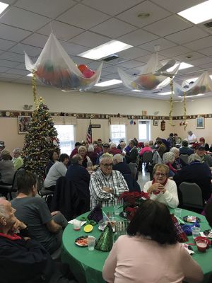 Rochester Council on Aging
The Rochester Council on Aging hosted its annual New Year’s Eve luncheon and celebration on December 31. Nearly 100 people enjoyed mellow music provided by local artist Rick LeBlanc and plates heaped with Chinese food. Photo by Marilou Newell
