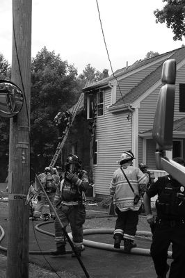 Rochester House Fire
A Memorial Day morning house fire on High Street in Rochester was brought under control by the Rochester Fire Department with assistance from Wareham, Marion, Mattapoisett and Acushnet departments. Photos by Mick Colageo
