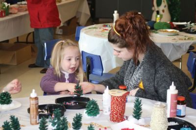 Relay for Life
Children went to the Center School in Mattapoisett to make their own ornaments and gifts at the Relay for Life workshop on December 6, 2009. For a $6 donation, children could pick from crafts like pine cone Christmas trees, clothes-pin reindeer, and foam ornaments  paint, glitter and glue were in abundant supply. Money raised went to benefit the American Cancer Society. Photo by Anne OBrien-Kakley.
