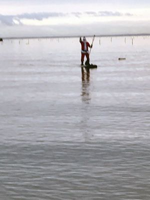 Paddling Santa
Santa was spotted paddling into the town beach yesterday afternoon! Happy Holidays! Photo courtesy Jack Eklund
