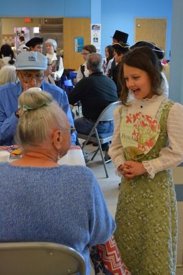 Seniors Appreciation at Center School
One of the highlights of the third-grade school year, students dressed up as famous Americans and treated senior citizens from the Council on Aging to a senior citizen appreciation breakfast the morning of June 6. The third-graders sang patriotic songs like the Star-Spangled Banner and My Country ‘Tis of Thee, dressed as the American figure of their choice. Photo by Jean Perry
