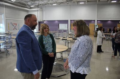 Sharon Hartley 
Set to retire after this academic year, Sharon Hartley was recognized by state and town officials, school administrators, teachers, school committee members and citizens for her many years serving on the Rochester, Old Rochester Regional and Joint school committees during a gathering held Monday afternoon at Rochester Memorial School. Photos by Mick Colageo

