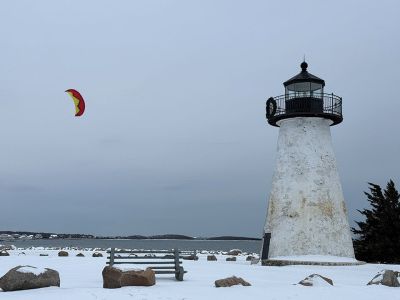 Ned’s Point
Jennifer Shepley shared this photo of kite flying at Ned’s Point on a snowy day.
