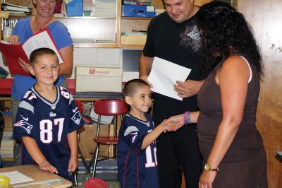 Sippican School Open House
Sippican School students had the chance to meet their teachers and discover their classrooms on August 31, the final day of school vacation. Each teacher devised their own scavenger hunt for the kids that helped the students discover their classrooms. Some older students were eager to find their desks and begin stocking them with brand new school supplies in anticipation of the big day. Photos by Jean Perry
